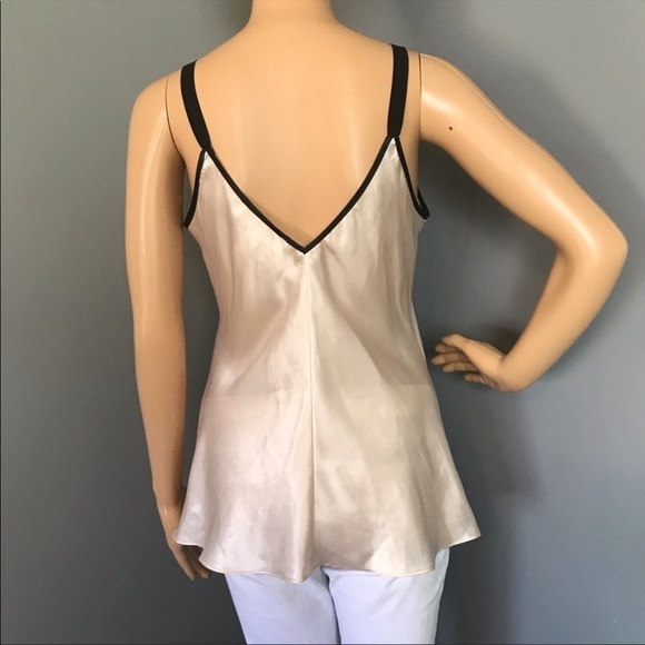 Oscar de la Renta Pink Label Camisole – Cream & Black Lace – Size Small - Picture 4 of 7